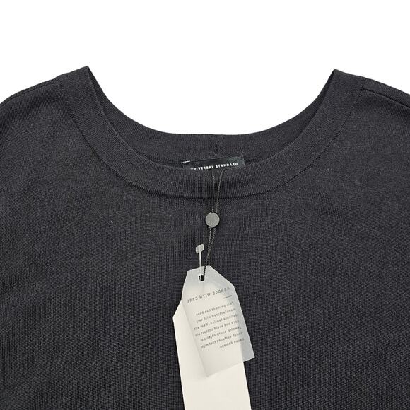 NWT Universal Standard Sweater Womens Size S 14 16 Black Merino Wool Button Back - Picture 5 of 13